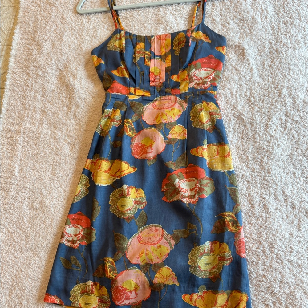 Maeve Blue and Red Floral Dress